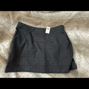 Menswear Skort- Grey/Black Plaid